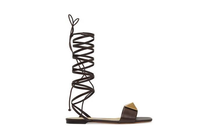 Valentino Garavani Maxi Stud Sandals 'Brown'