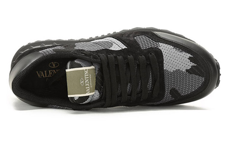 Purchase 范倫鐵諾·嘉拉瓦尼 Rockrunner 织物系带休閒運動鞋 迷彩黑