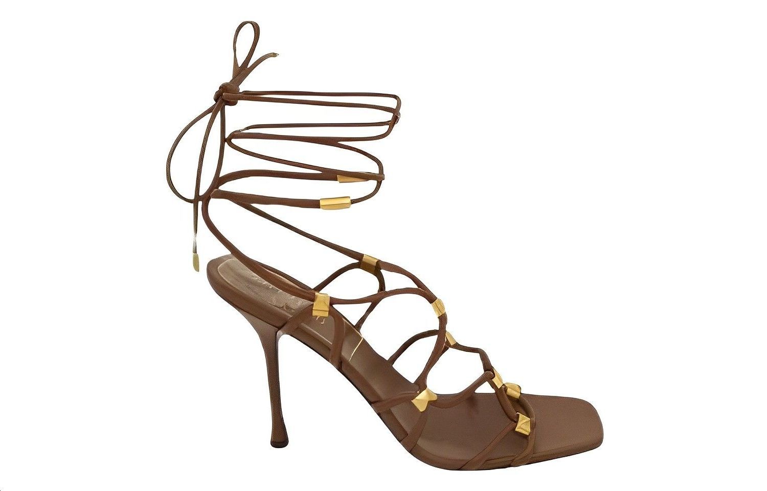 Valentino Garavani Rockstud Sandal 'Brown' 圖 2