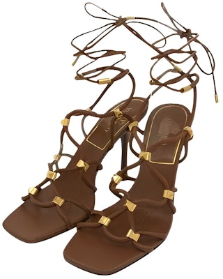 Valentino Garavani Rockstud Sandal 'Brown' 2W2S0GB6XLXL94 Lookbook Valentino Garavani Rockstud Sandal 'Brown' 2W2S0GB6XLXL94
