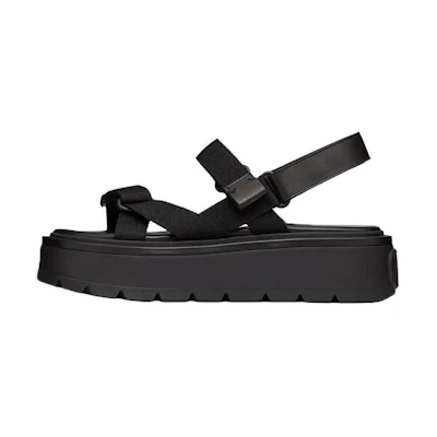 Valentino Garavani Uniqueform 'Black Strap Platform Sandals'