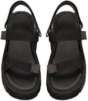 Shop Valentino Garavani Uniqueform 'Black Strap Platform Sandals' VY2S0E09WJJ0NO