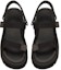 Shop Valentino Garavani Uniqueform 'Sandal Platform Hitam dengan Tali' VY2S0E09WJJ0NO