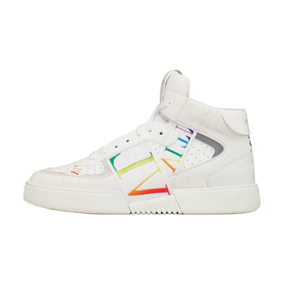 Valentino Garavani VL7N 'White Calfskin Mid-Top Fashion Sneakers'
