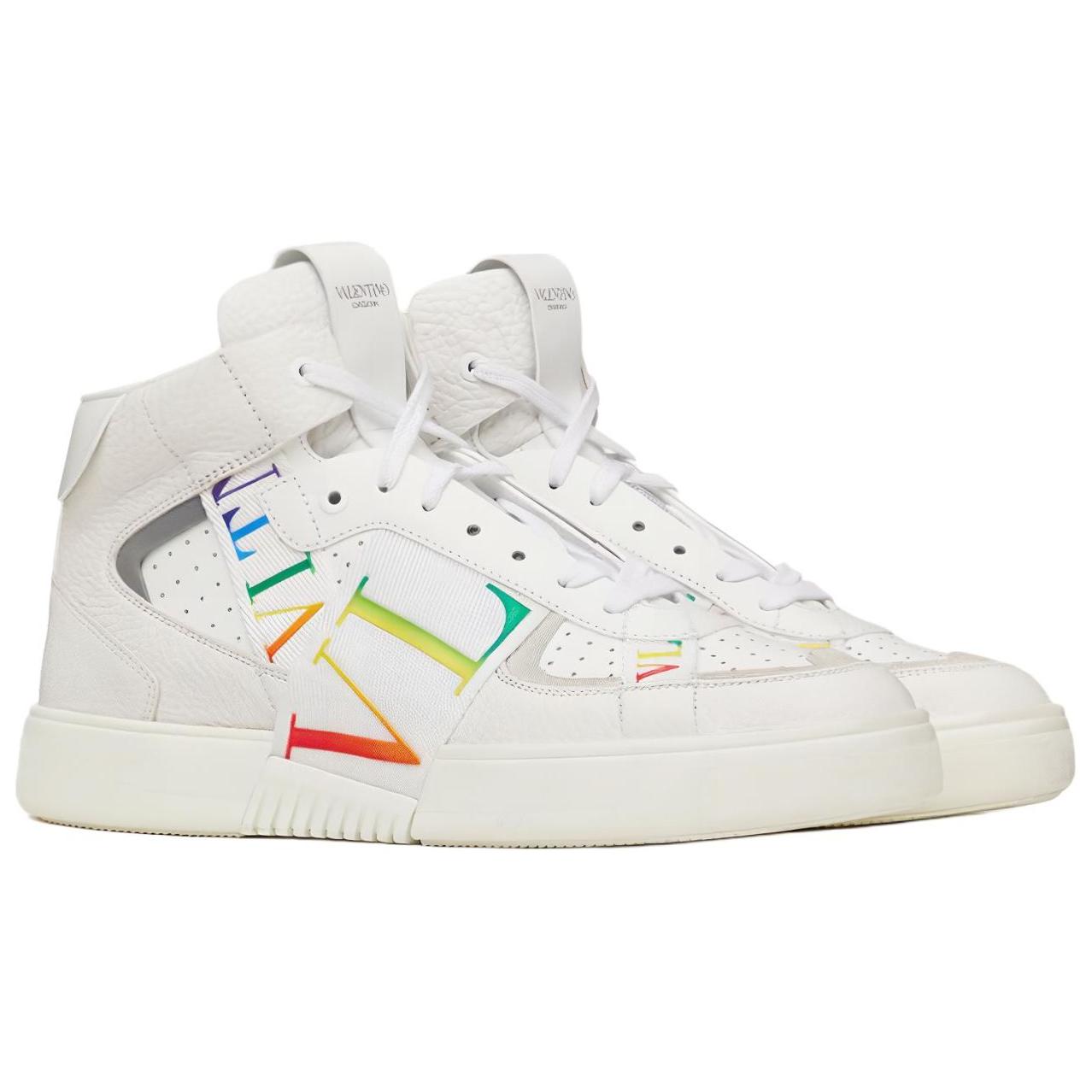 Valentino Garavani VL7N 'White Calfskin Mid-Top Fashion Sneakers' 圖 3