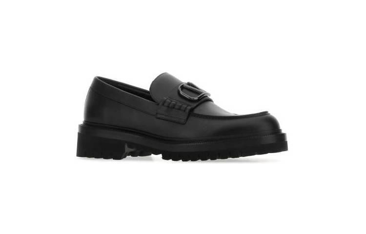 Valentino Garavani Vlogo Loafer 'Black Leather' 圖 2
