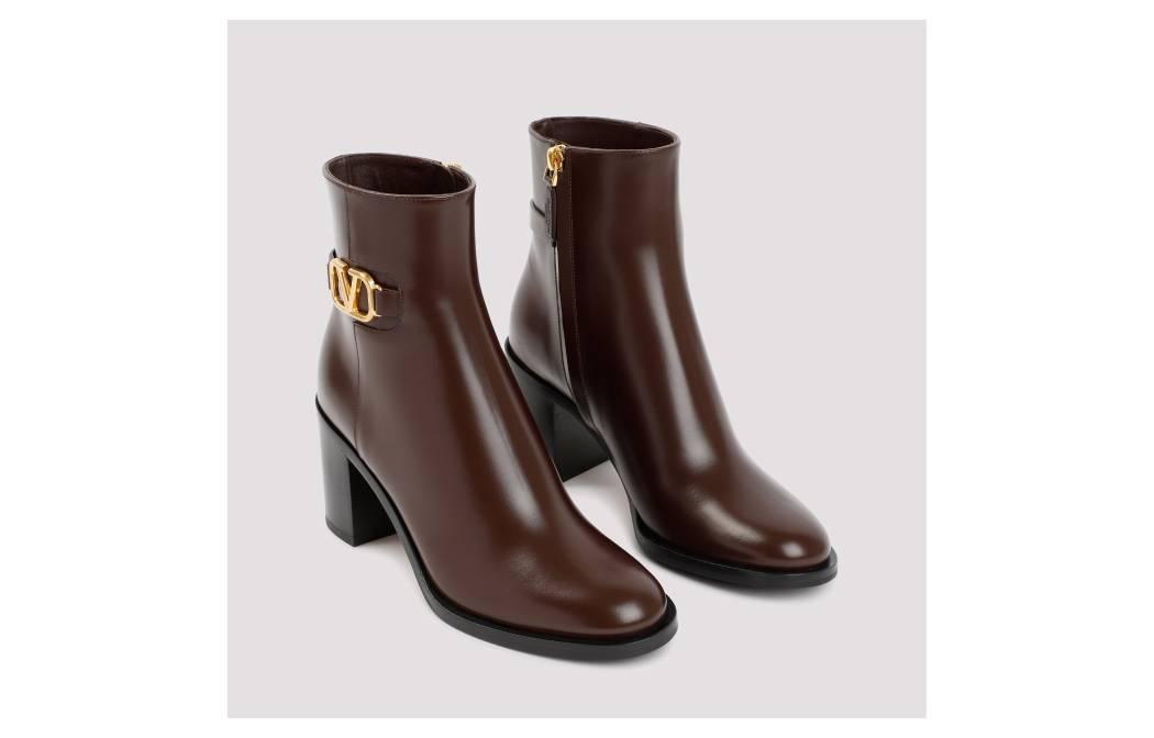 Valentino Garavani VLOGO Signature Ankle Boots 'Brown'
