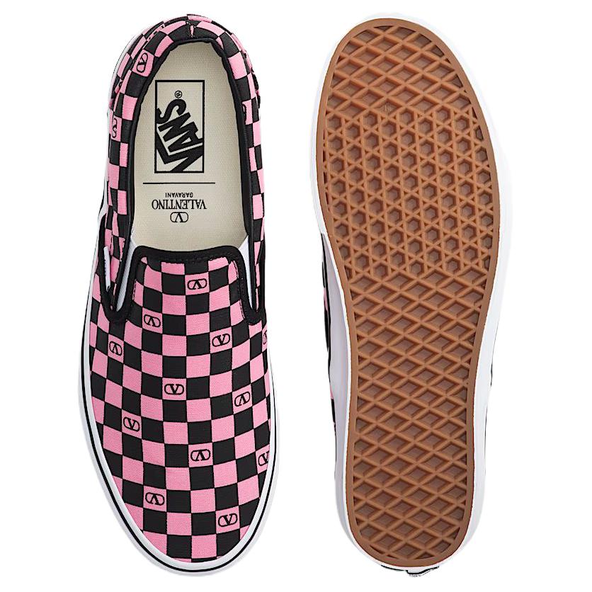 Shop Valentino Garavani x Vans Classic Slip-On 'Checkerboard Pink' VN000XW46X7