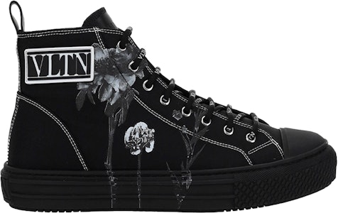 華倫天奴 Valentino Giggies Flowersity 高筒織物帆布鞋 黑色 Order 華倫天奴 Valentino Giggies Flowersity 高筒織物帆布鞋 黑色