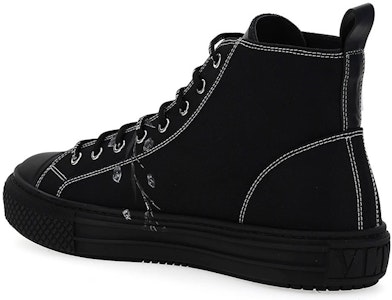 華倫天奴 Valentino Giggies Flowersity 高筒織物帆布鞋 黑色 Shop 華倫天奴 Valentino Giggies Flowersity 高筒織物帆布鞋 黑色