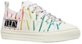Lookbook Valentino Giggies Low 'Cetakan VLTN Times Serba Putih Multi' VY2S0D57WEF-08V