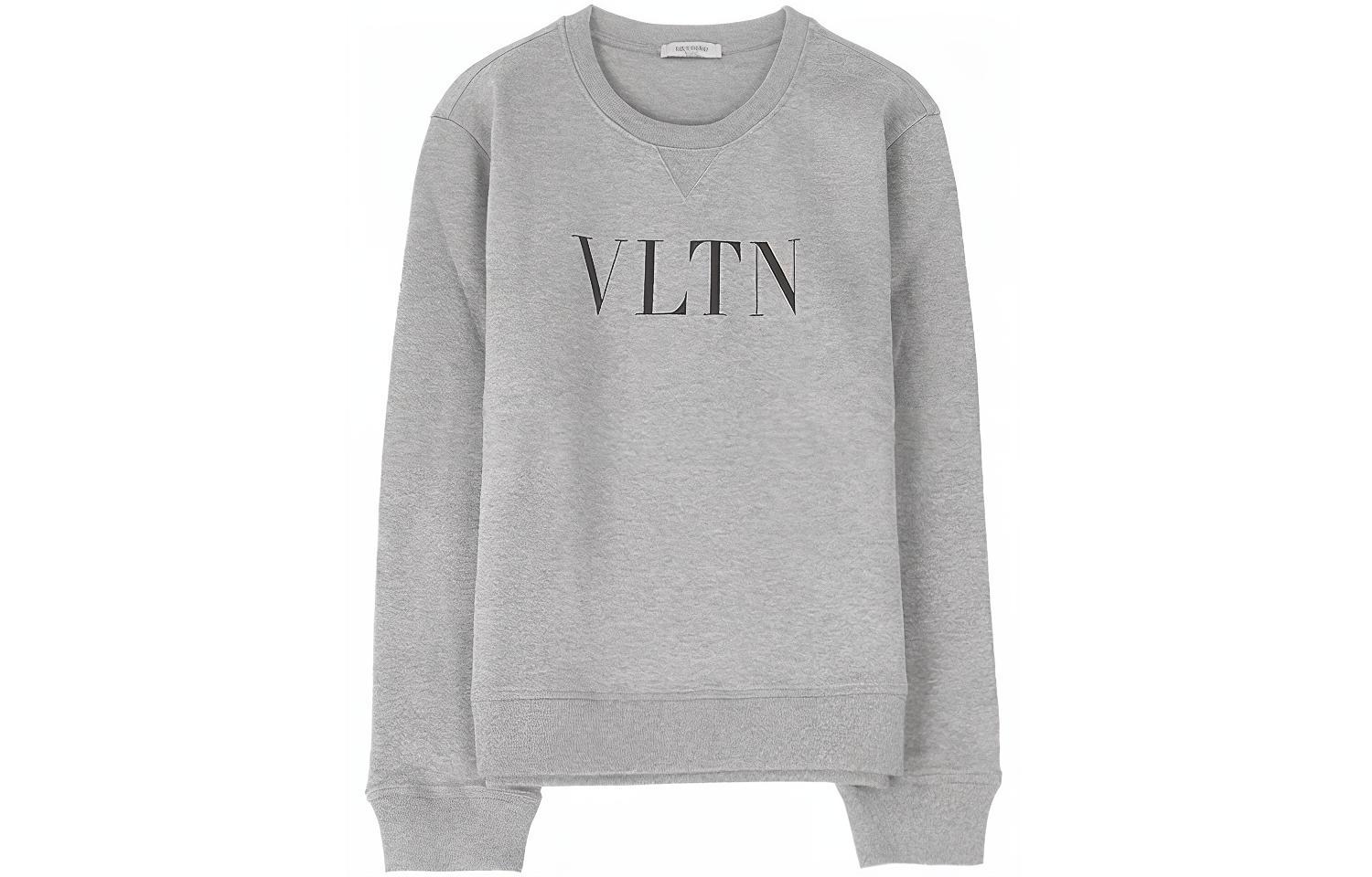 Valentino Grey Alphabet Crewneck Sweatshirt Long Sleeve TV3MF10G3TV080