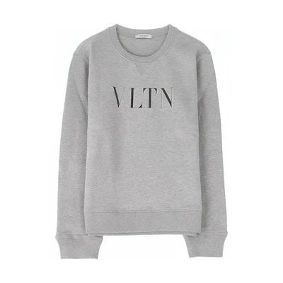 Valentino Grey Alphabet Crewneck Sweatshirt Long Sleeve TV3MF10G3TV080