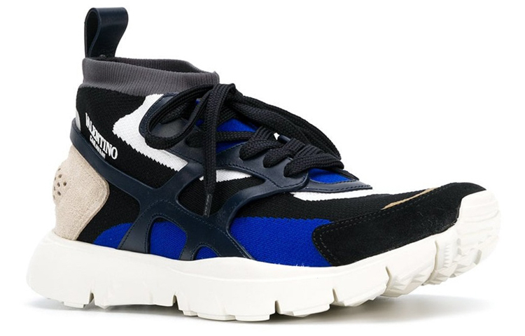 Lookbook 華倫天奴Valentino 皮革織物 撞色標誌 高筒 休閒鞋 男款 多色