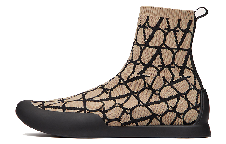 Valentino High-Top Slip-On 'Beige Black'