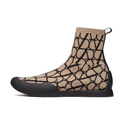 Valentino High-Top Slip-On 'Beige Black'