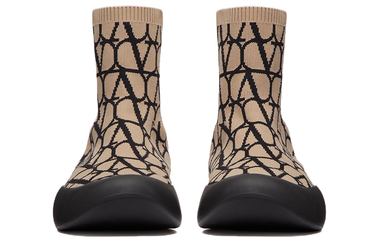 Valentino High-Top Slip-On 'Beige Black' 圖 3