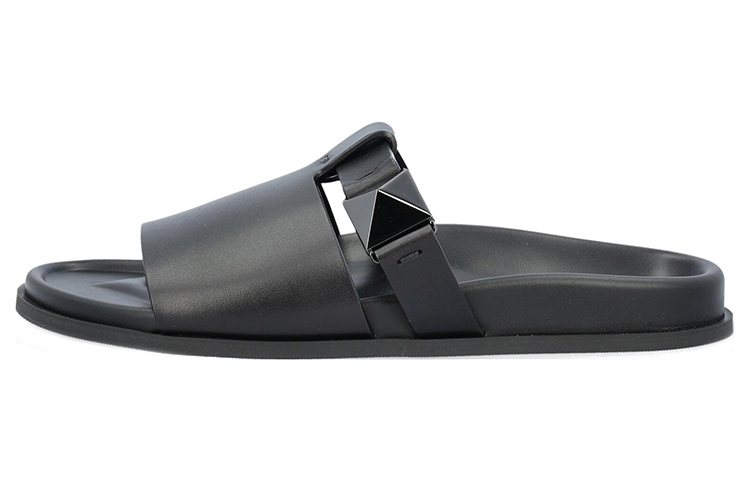 Valentino Leather Flat Fashion Slide 'Black' 1Y2S0G21YYB0NO