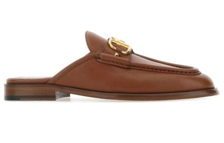 Valentino Leather Flat Sandal 'Brown Fashion' 圖 2