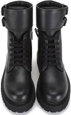 Valentino Leather Lace-Up Boots 'Black' WY2S0E62JZI0NO Shop Valentino Leather Lace-Up Boots 'Black' WY2S0E62JZI0NO