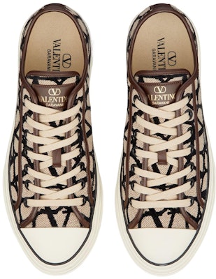 华伦天奴低帮蕾丝皮革运动鞋‘米色黑色’ 2Y0S0H02RWC6ZN Shop 华伦天奴低帮蕾丝皮革运动鞋‘米色黑色’ 2Y0S0H02RWC6ZN