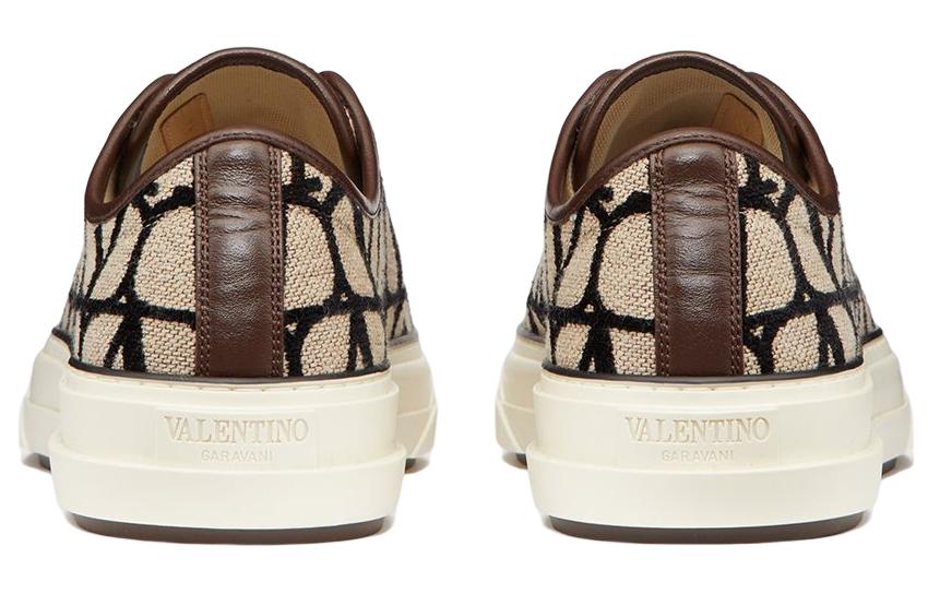 Purchase 华伦天奴低帮蕾丝皮革运动鞋‘米色黑色’ 2Y0S0H02RWC6ZN