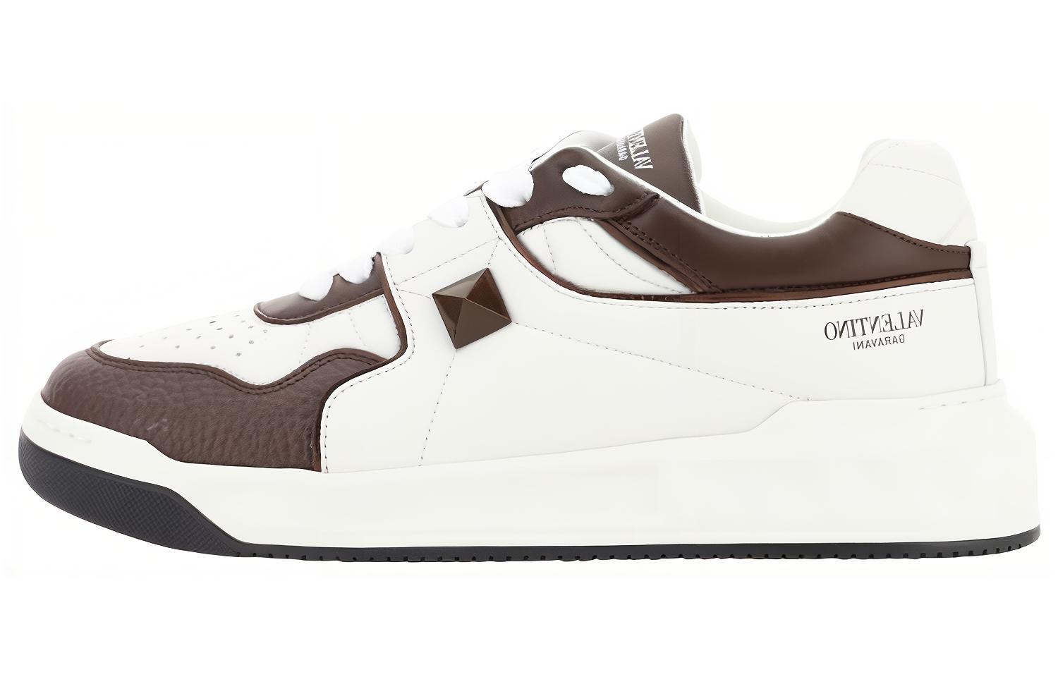 Valentino Leather Low-Top 'White Brown' 2Y0S0E71RXBMS4