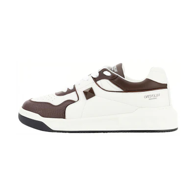 Valentino Leather Low-Top 'White Brown'