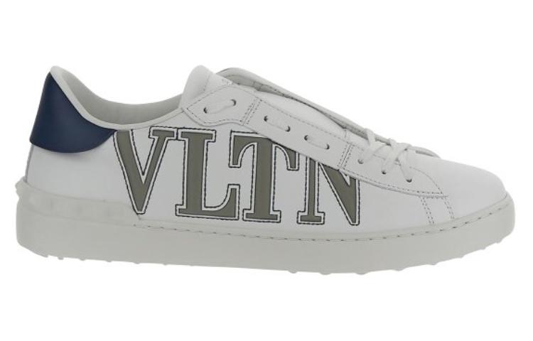 Valentino Leather Low-Top Lace-Up Sneaker 'Blue White' 圖 2