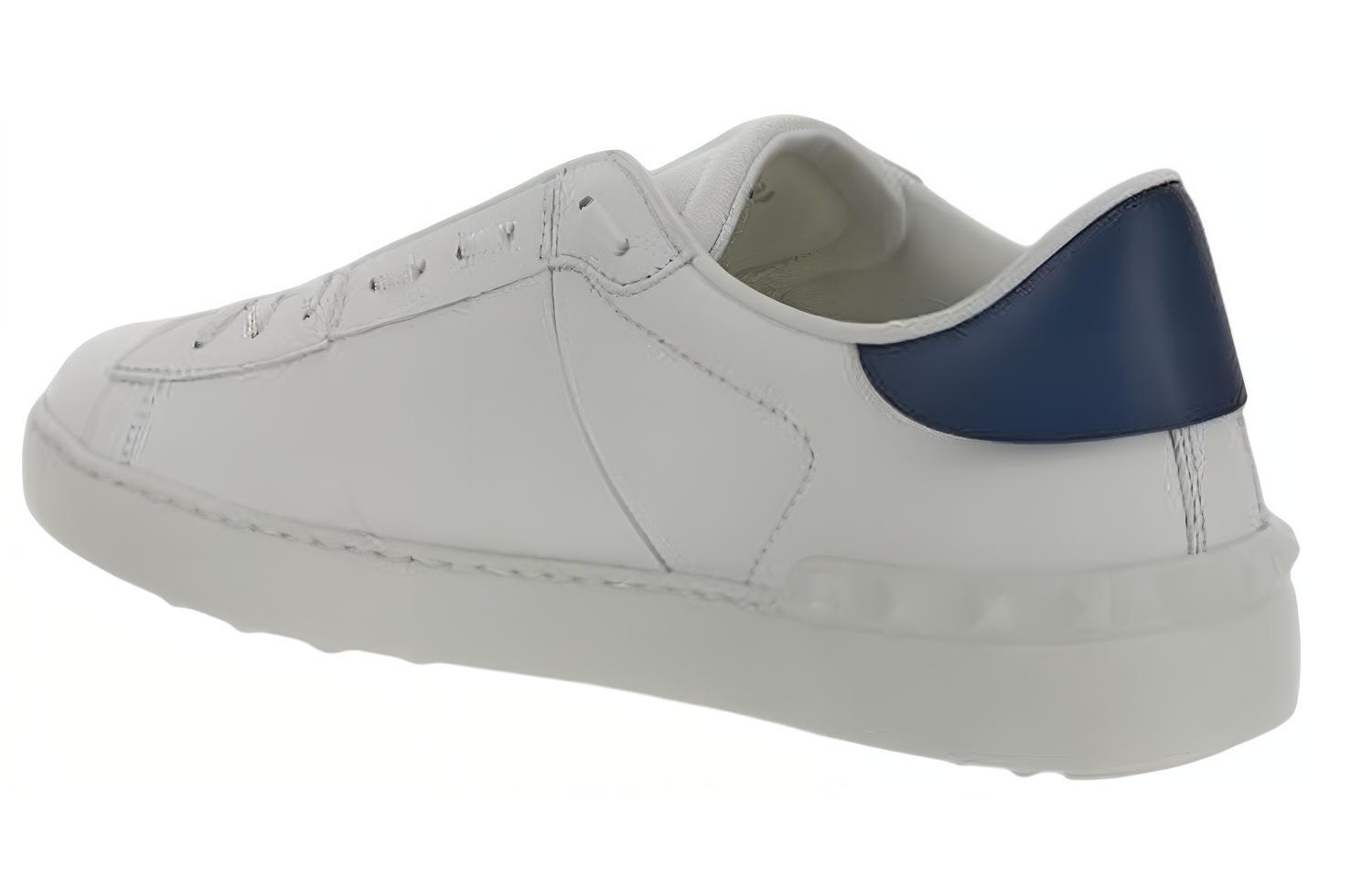 Valentino Leather Low-Top Lace-Up Sneaker 'Blue White' 圖 4