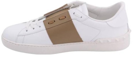 Valentino Leather Low Top 'White Brown' 3Y2S0830BLUMLQ Valentino Leather Low Top 'White Brown' 3Y2S0830BLUMLQ