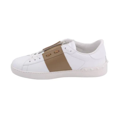 Valentino Leather Low Top 'White Brown'