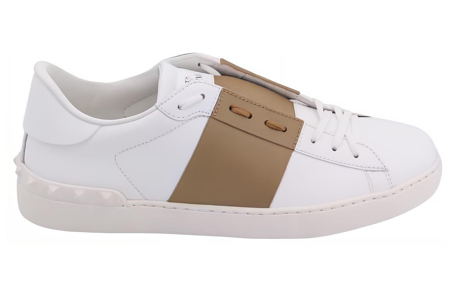 Order 발렌티노 화이트브라운 가죽 로우탑 3Y2S0830BLUMLQ