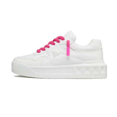 Valentino Leather Low Top 'White Pink'