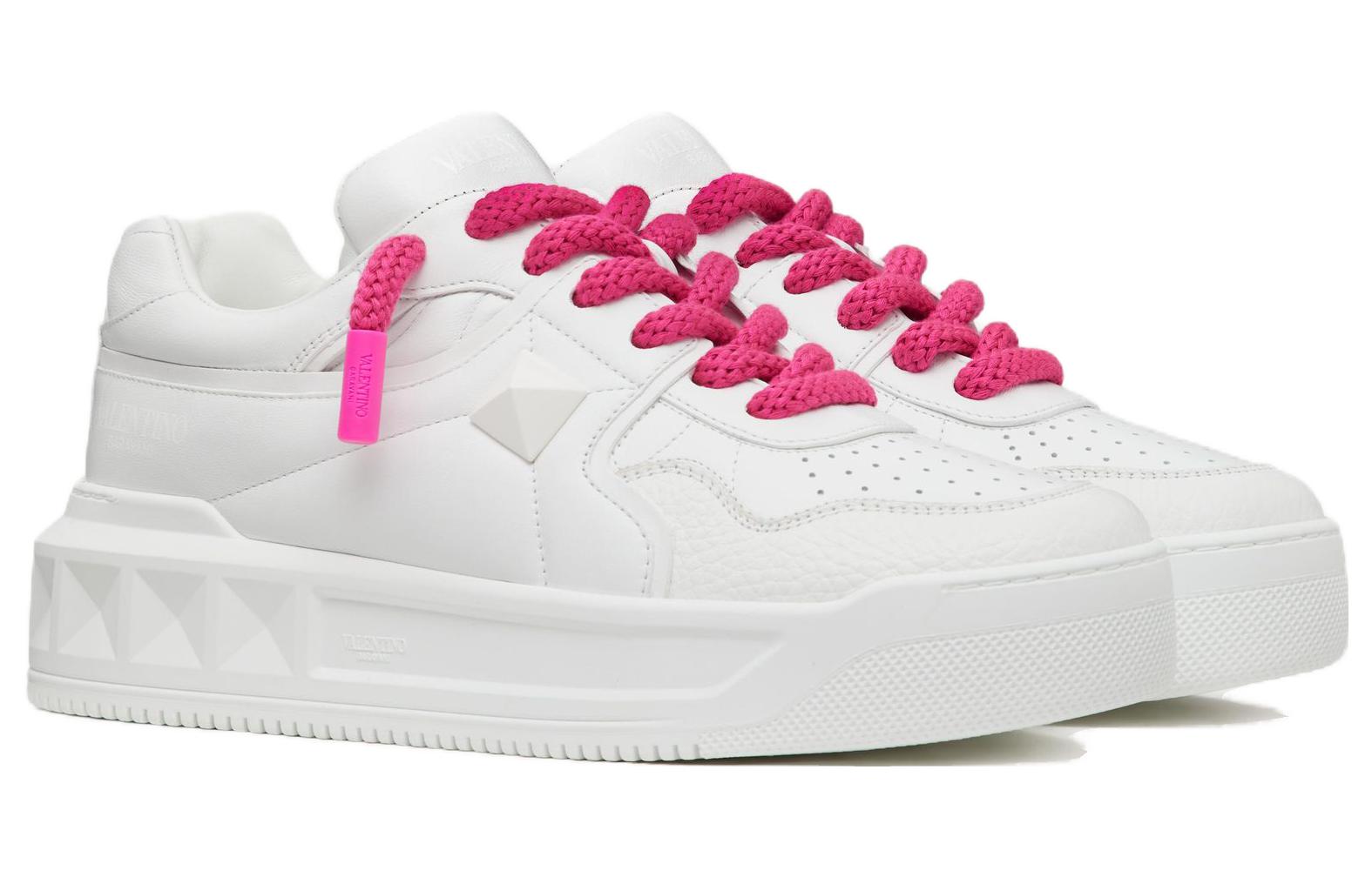 Valentino Leather Low Top 'White Pink' 圖 2