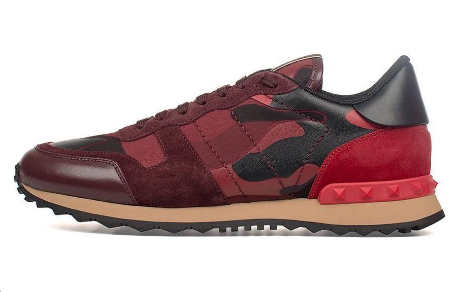 Valentino Leather Minimalist Low-Top Casual Sneakers Red LY2S0723TCCR30