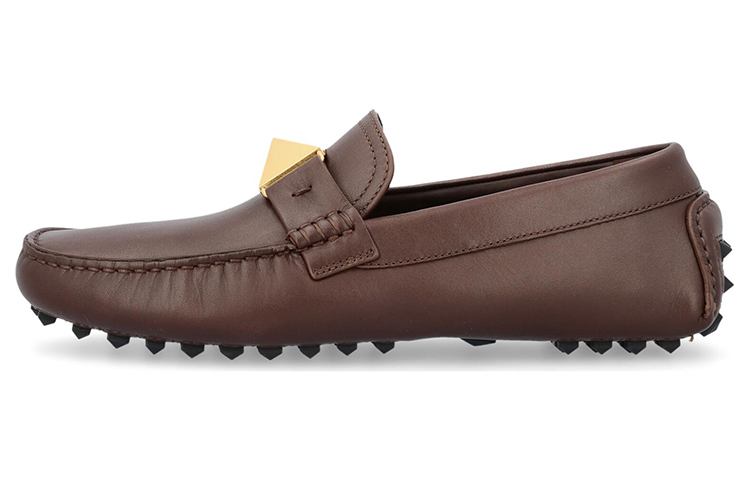 Valentino Leather Slip-On 'Brown Studs' 2Y2S0G71HBEKG8