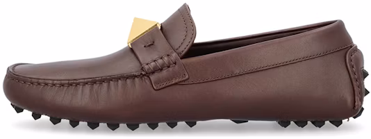 Valentino Leather Slip-On 'Brown Studs' 2Y2S0G71HBEKG8 Valentino Leather Slip-On 'Brown Studs' 2Y2S0G71HBEKG8