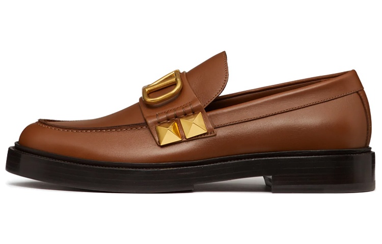 Buy Valentino Leather Slip-On Loafer 'Brown' 2Y2S0F09ELIL94