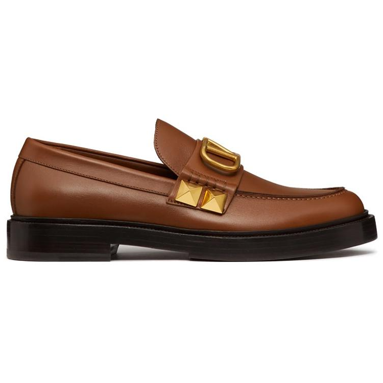 Valentino Leather Slip-On Loafer 'Brown' 圖 2