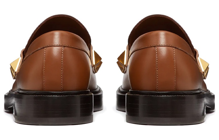 Valentino Leather Slip-On Loafer 'Brown' 圖 5