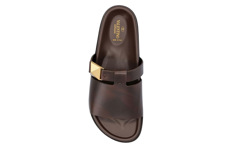 Purchase ヴァレンティノ レザー スリッポン サンダル (ブラウン) 1Y2S0G21HBEKG8
