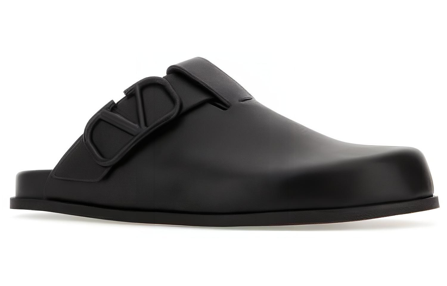 Valentino Leather Slippers 'Black' 'Fashion Cowl Toe' 圖 3