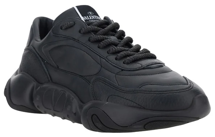 Valentino Leather Sneaker 'Black Fashion CMFT' 圖 3