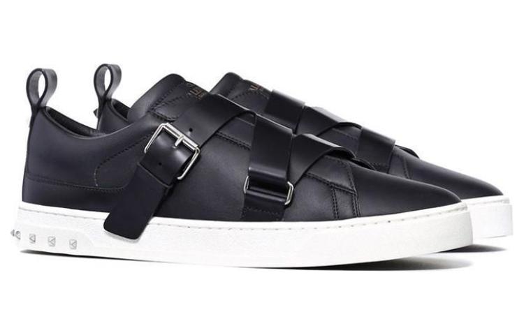 Valentino Leather Sneakers 'Simplified Black Fashion' 圖 3