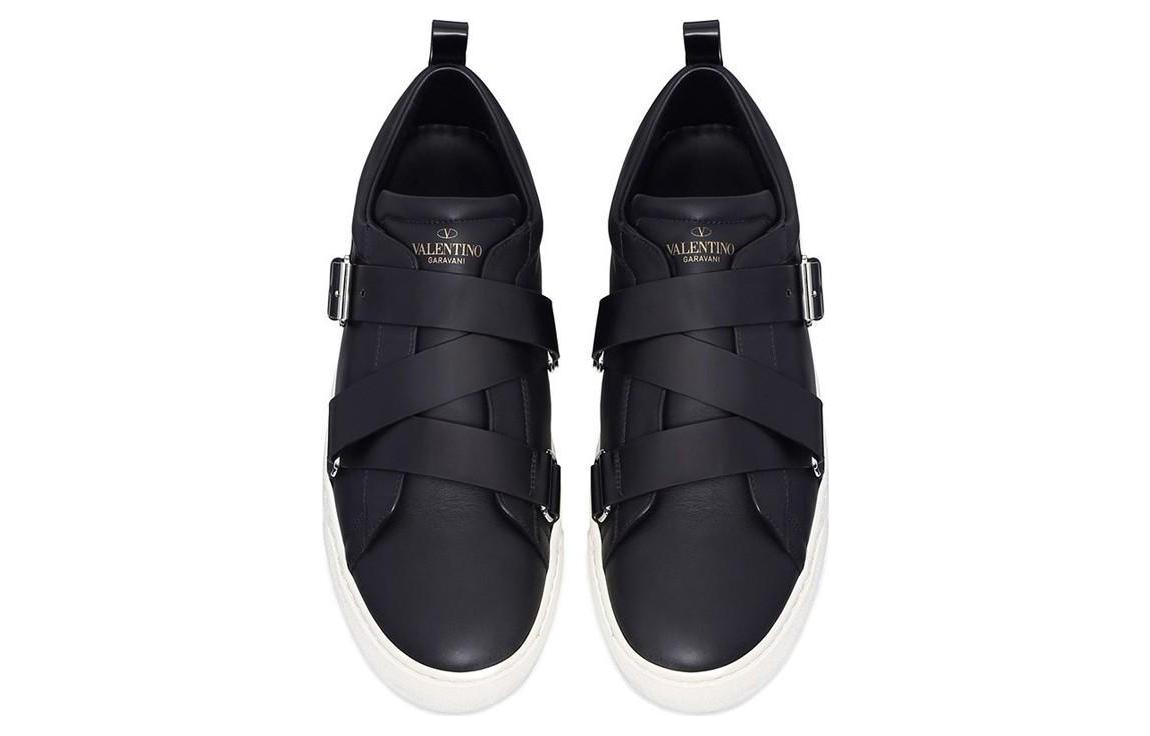 Valentino Leather Sneakers 'Simplified Black Fashion' 圖 5