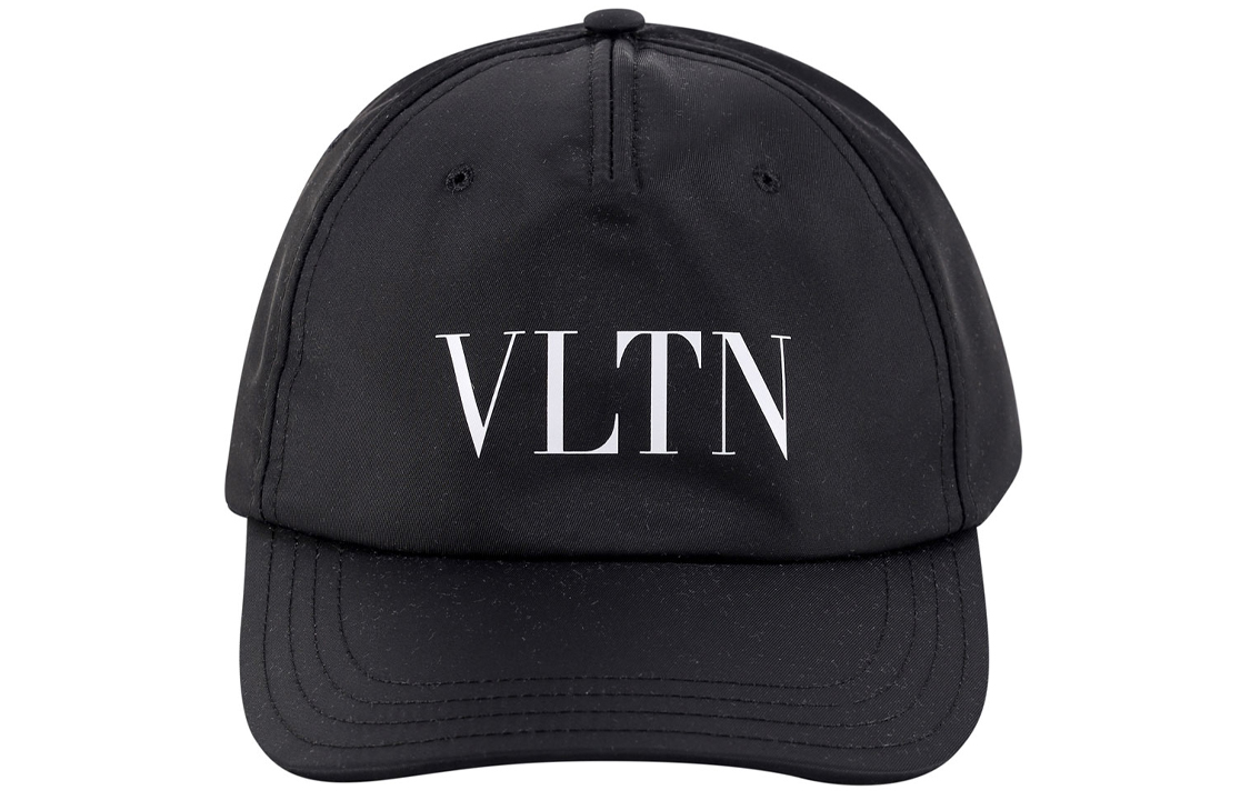 Valentino Letter Logo Baseball Cap Unisex Couples Style Black XY2HDA10QYK-0NI