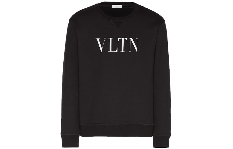 Valentino Letter Logo Crewneck Sweatshirt Black TV3MF10G3TV0NO