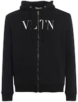 Valentino Letter Logo Zip-Up Oversized Sweatshirt Black RV3MF11I3TV0NO Valentino Letter Logo Zip-Up Oversized Sweatshirt Black RV3MF11I3TV0NO
