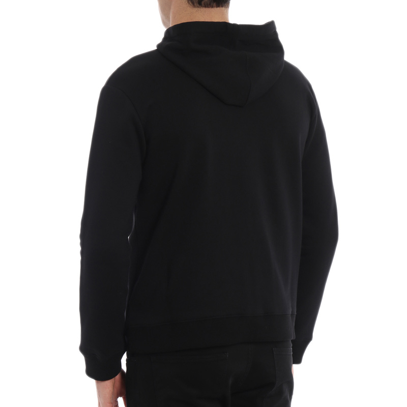 Shop 华伦天奴字母标志拉链宽松卫衣 黑色 RV3MF11I3TV0NO